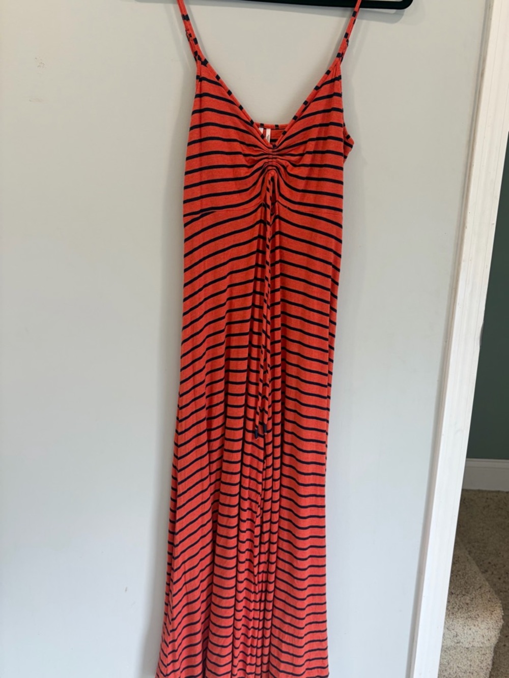Anthroplogie WideLeg Bell Bottom Boho Athleisure Striped Jumper with Twist Front